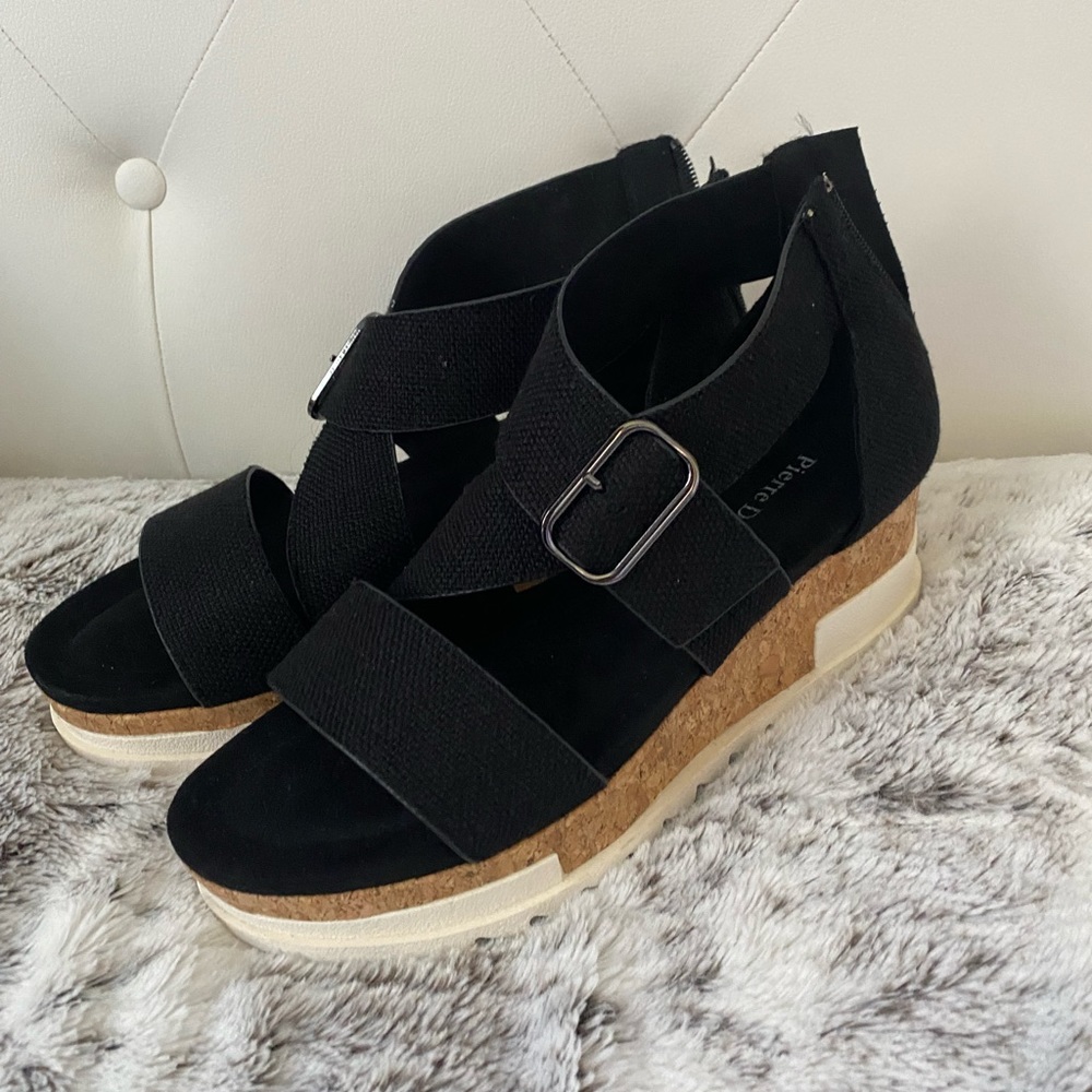 Pierre Dumas Black Wedges